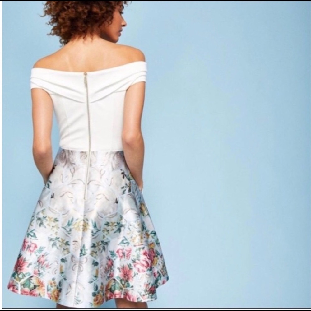 Nwt Ted Baker Atisana Patchwork Bardot Dress - image 2